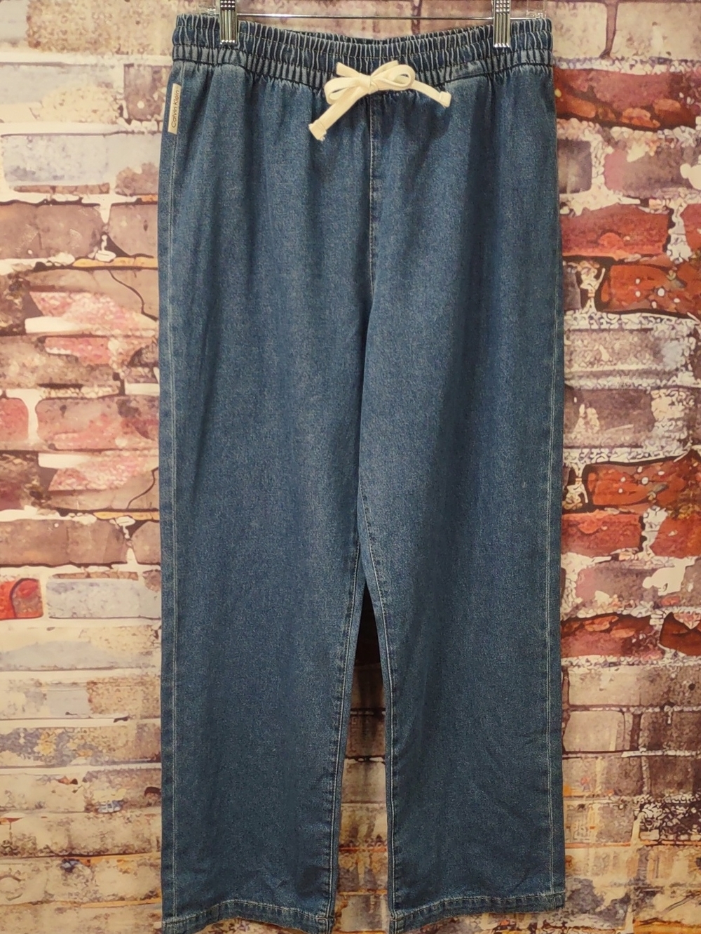 Calvin Klein Wide-Leg Drawstring Jeans